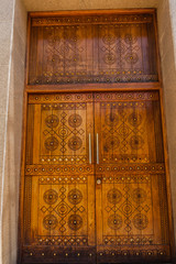 Traditional wood door ornament, Riyadh, Saudi Arabia