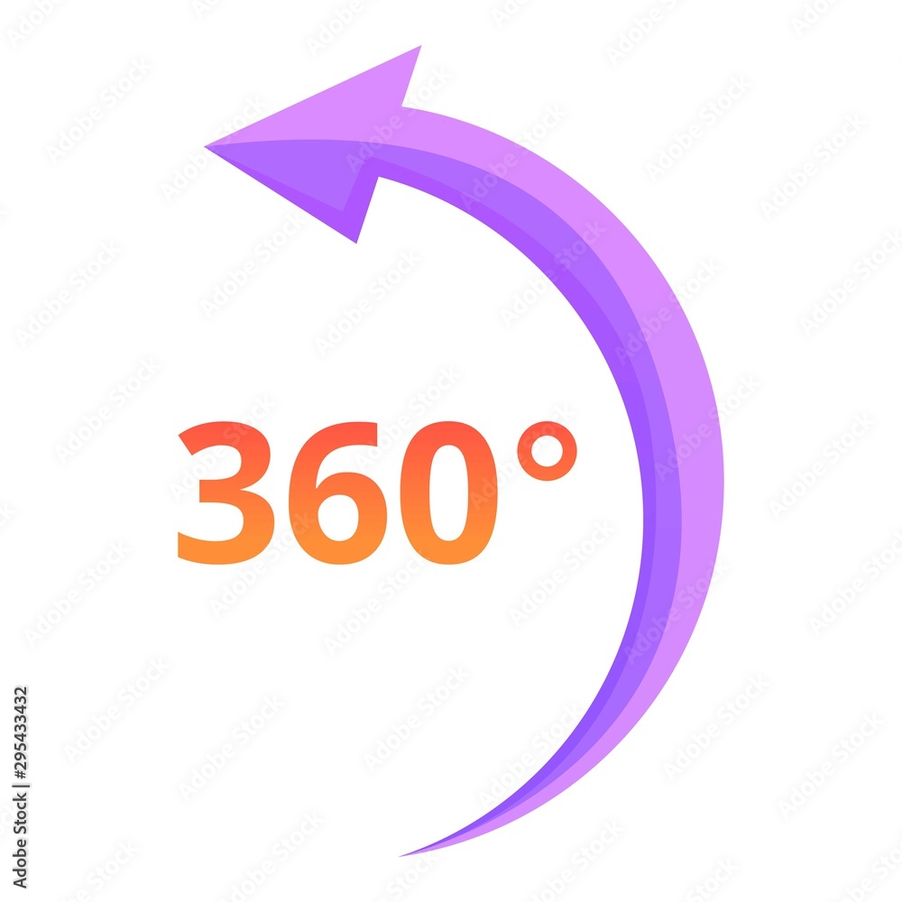 Poster 360 degrees pictogram icon. cartoon of 360 degrees pictogram vector icon for web design isolated on 