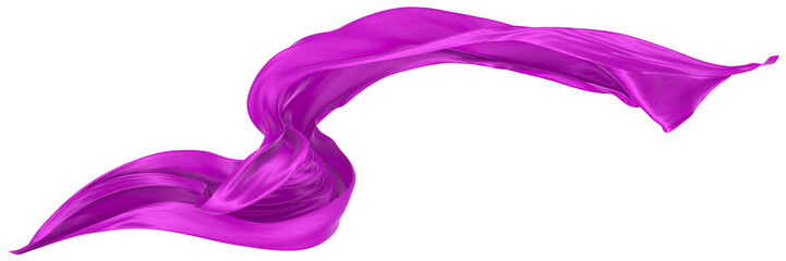 Abstract background of magenta wavy silk or satin. 3d rendering image.