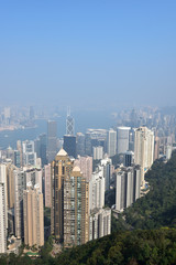Fototapeta premium Bird view from Victoria peak, Hong Kong