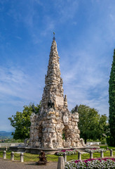 Obraz premium Kriegerdenkmal in Bussolengo, Venetien, Italien, Europa
