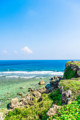 宮古島の海　Beautiful beach in Miyakojima Island, Okinawa.