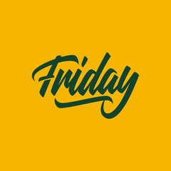 friday sign logotype design with cool type and awesom color for your inspirations