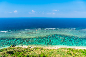 宮古島の海　Beautiful beach in Miyakojima Island, Okinawa.