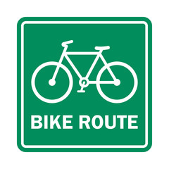 Bike route sign.