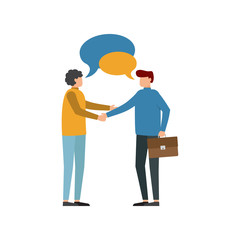 Dialogs of two businessman