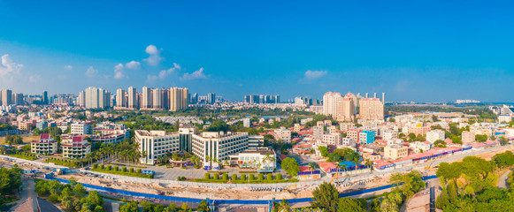 Fototapeta na wymiar Aerial aerial photographs of coastal city scenery in Beihai City, Guangxi