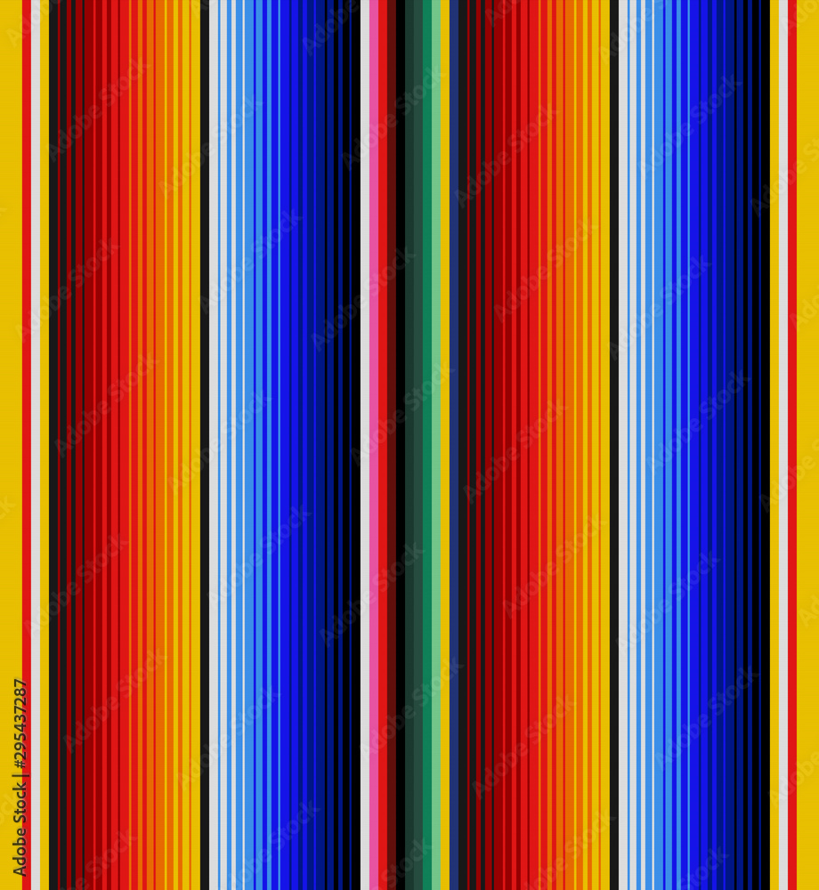 Poster detail seamless background with mexican color. texture pattern for continuous replicate. mexican rug pattern. serape stripes vector
