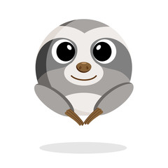 sloth flat vector