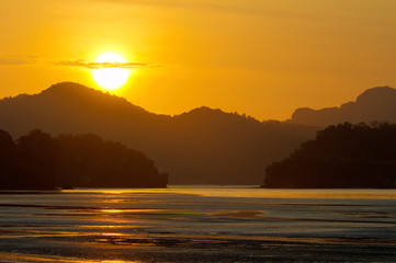 Sunset in Ao Nang near Krabi, Thailand
