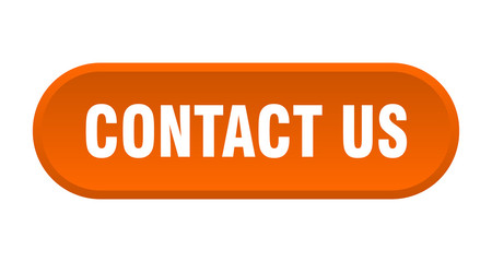 contact us button. contact us rounded orange sign. contact us