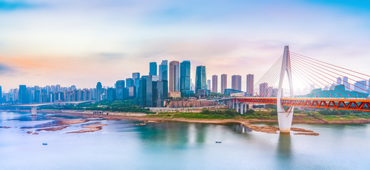 Fototapeta premium Chongqing modern architecture landscape skyline