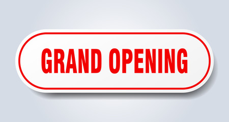 grand opening sign. grand opening rounded red sticker. grand opening