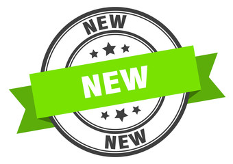 Fototapeta premium new label. new green band sign. new