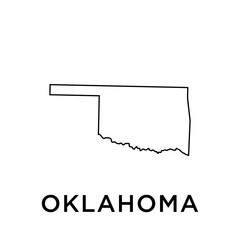 Oklahoma map vector design template