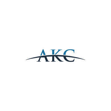 Initial letter BKC, overlapping movement swoosh horizon logo company design inspiration in red and dark blue color vector