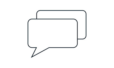 Chat icon in trendy flat style for communication and messaging concepts