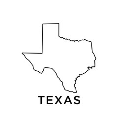 Texas map vector design template