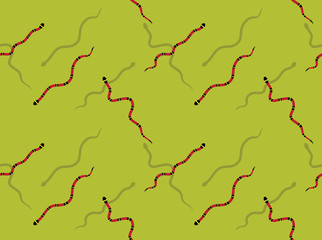 Milk Snake Animation Sequence Cartoon Character Vector Seamless Background Wallpaper