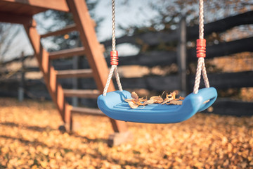 Swing in the autumn scenery