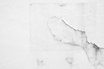 Old White Peeling Painting Wall Texture Background.