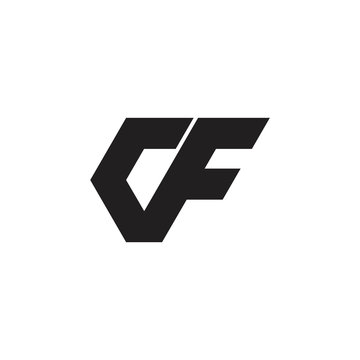 recommend clip art: letter cf simple geometric logo vector
