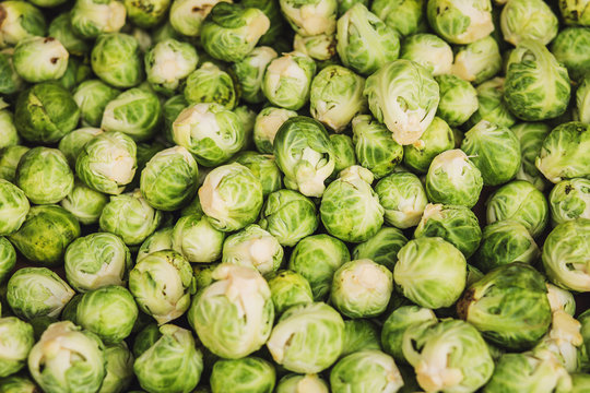Close-up Fresh Brussel Sprouts - Fruit Rural Market