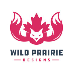 Fox animal logo design and symbol of Canada