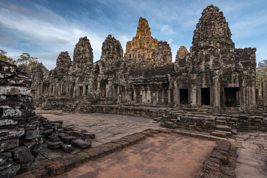 Wonderful temple of the Bayon, Siem Reap, Cambodia 