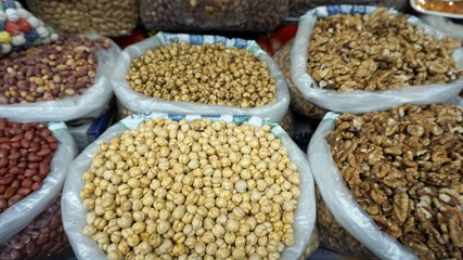 fresh nuts from market in skopje