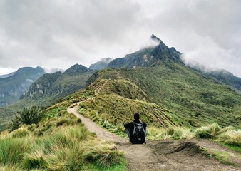 Pichincha volcano in Quito, Ecuador