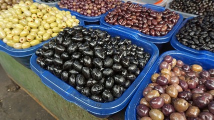 fresh olives from skopje market