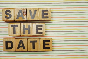 Save the Date flat lay wiht space copy background