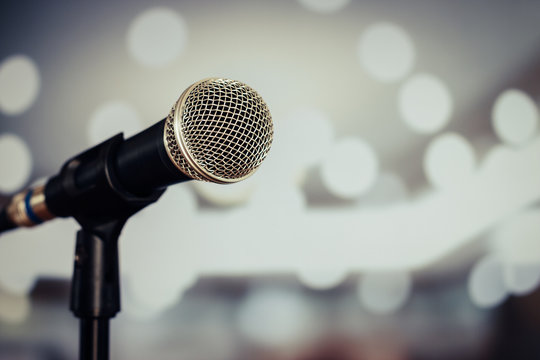 microphone on stage