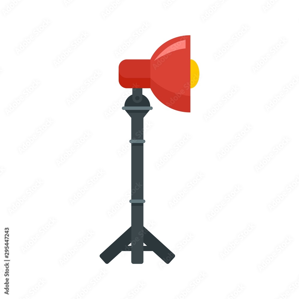 Poster camera light lamp icon. flat illustration of camera light lamp vector icon for web design