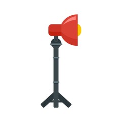 Camera light lamp icon. Flat illustration of camera light lamp vector icon for web design
