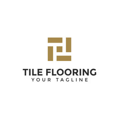 Elegant Tile Flooring Logo Design Template Illustration
