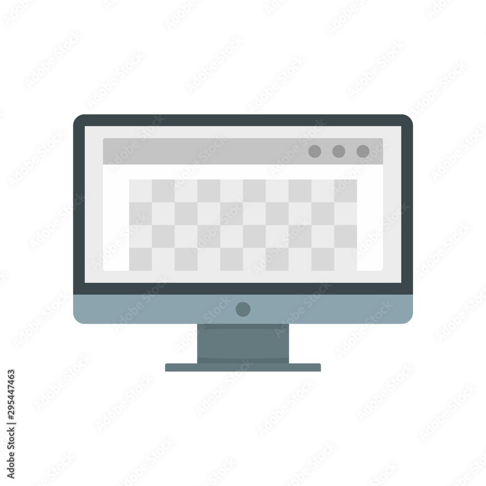 Aufkleber desktop computer photo redaction icon. flat illustration of desktop computer photo redaction vector 