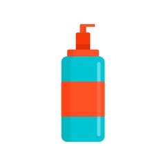 Wash dispenser gel icon. Flat illustration of wash dispenser gel vector icon for web design