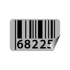scanning bar code icon flat design
