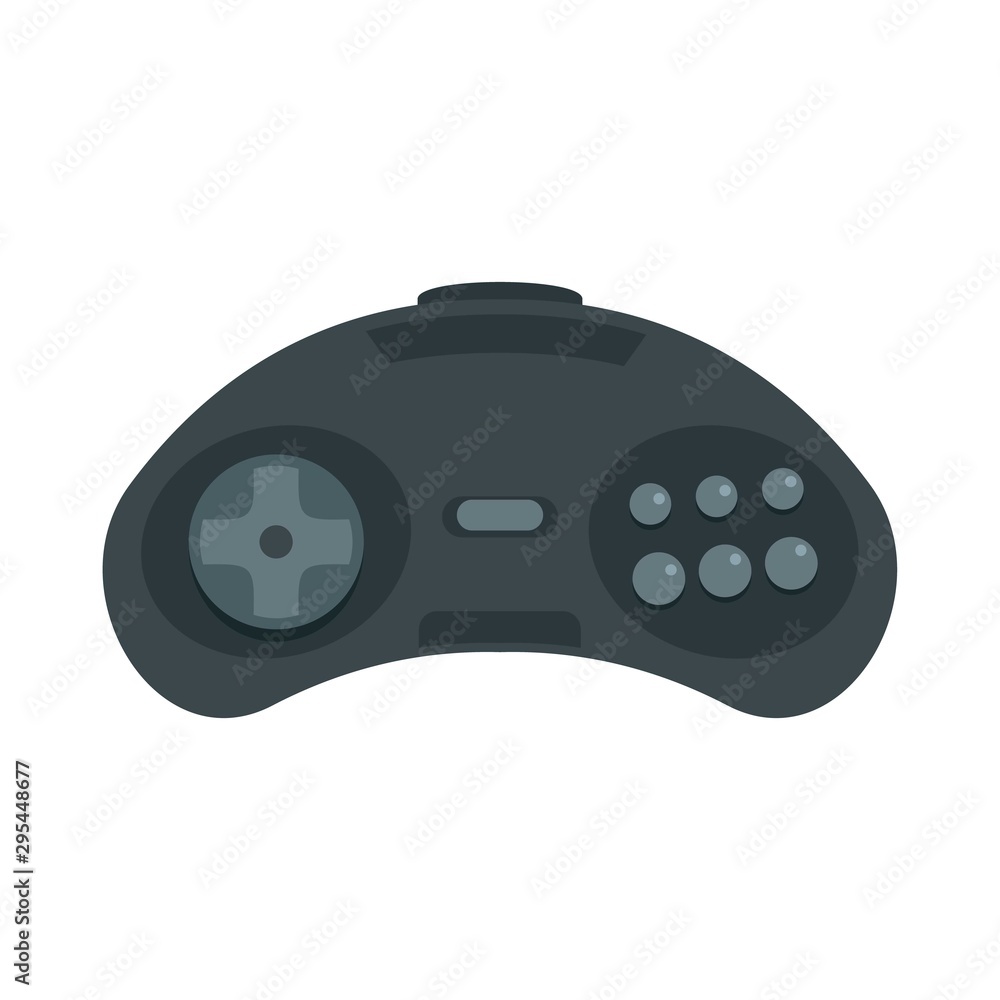 Poster game joystick icon. flat illustration of game joystick vector icon for web design