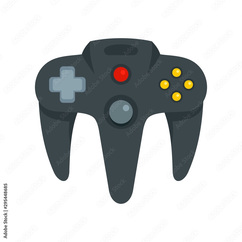 Aufkleber video game joystick icon. flat illustration of video game joystick vector icon for web design