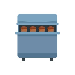 Bakery factory icon. Flat illustration of bakery factory vector icon for web design