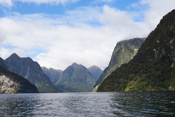  Misty mountain lake in the mountains, New Zealand