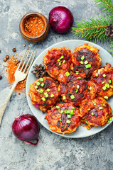 Dietary vegetable cutlets.