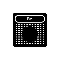 radio icon trendy flat design