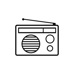 radio icon trendy flat design