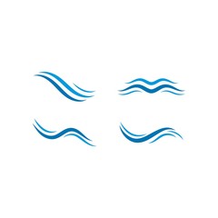 Water Wave Logo Template. vector Icon illustration design 
