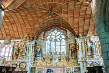 Fototapeta premium Sainte-Marie-du-Ménez-Hom, Autel de la chapelle, Finistère, Bretagne 