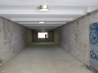 OLYMPUSrepair in the underpass with concrete walls prepared for plastering and tiling DIGITAL CAMERA